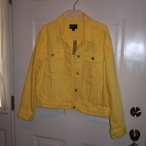J CREW YELLOW DENIM JACKET NEW W/TAG SZ MED